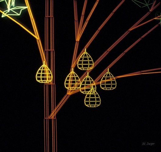 Rauh_WF.jpg - Rauh model. Close up. Wire frame 3D model on Evans and Sutherland PS300 vectoriel station (Courtesy IBMC Strasbourg). Photograph from Screen. // IBMC - Cirad AMAP // 1985